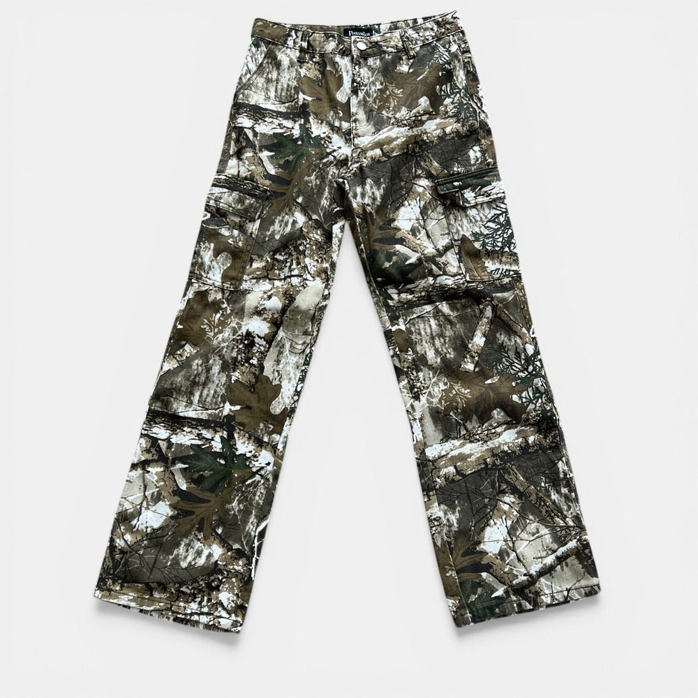 Camo Cargo Pants Womens Small Camouflage Utility Pants Military Streetwear Y2K - Picture 2 of 4